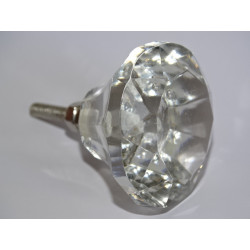 DIAMOND-shaped glass button 40 mm...