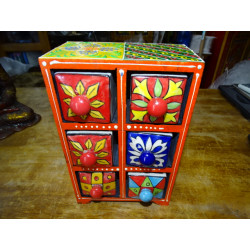 Vertical tea or spices box 6 ceramic...
