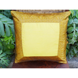 cushion cover 40x40 Yellow border...