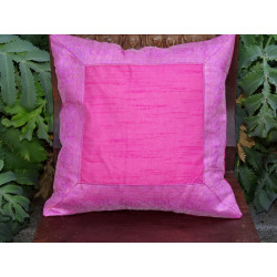cushion cover 40x40 Candy Pink border...
