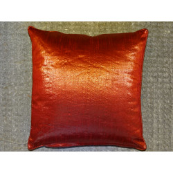 Cushion cover metallic 40x40 cm orange
