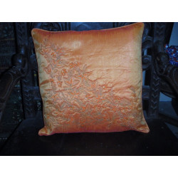 cushion cover feuillage Embroidered...