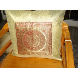 cushion cover Mandala border brocade...