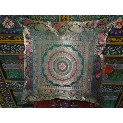 Mandala cushion cover dark green...