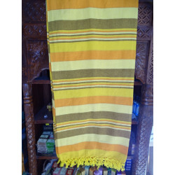 Indian KERALA bed cover in yellow,...