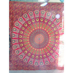 Cotton hanging 220 x 200 cm with red...