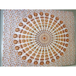 Cotton wall hanging with orange...