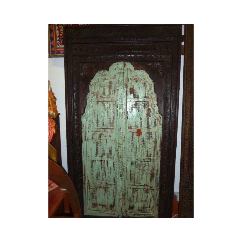 big door arch patine green