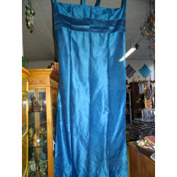 Taffeta curtains with turquoise...