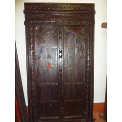             big door arch dark patina