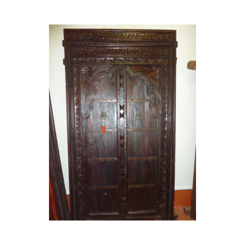 big door arch dark patina