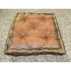Brown chocolate brocade edge cushion...