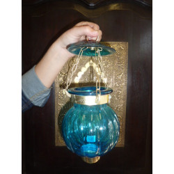 Lampada KHARBUJA turquoise13x13 cm