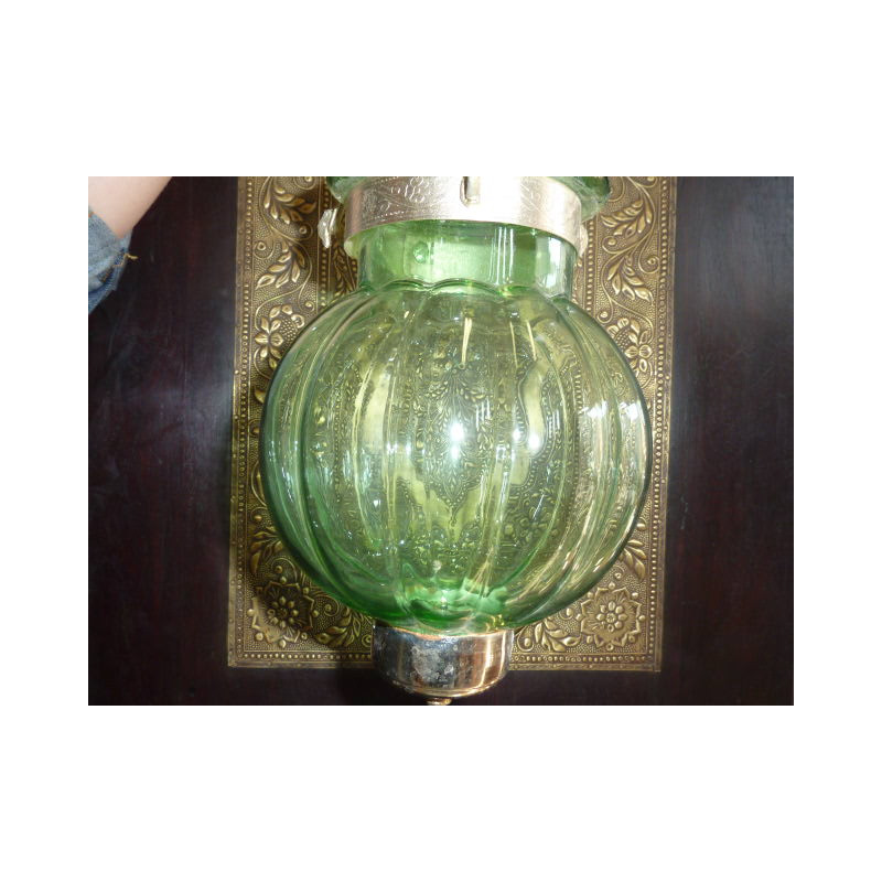 Lampe KHARBUJA vert deau 13x13 cm