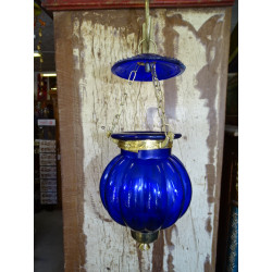 Lampe KHARBUJA bleu 13x13 cm