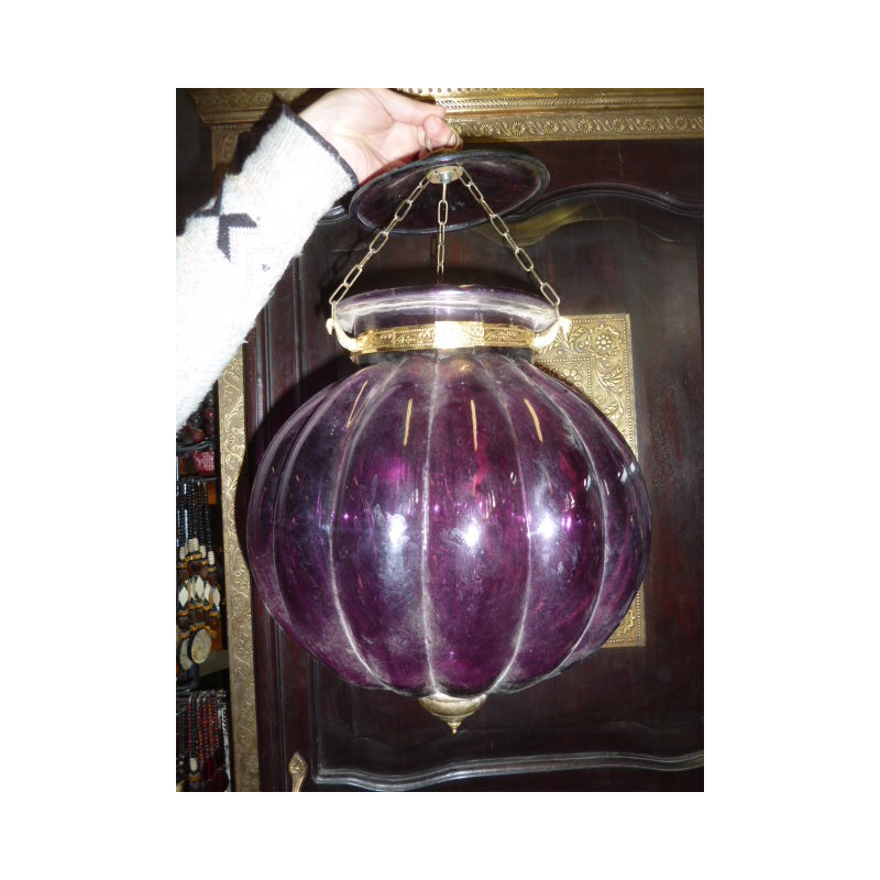 Grande lampada viola 30x30 cm KHARBUJA