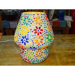 Round mosaic lamp with small...