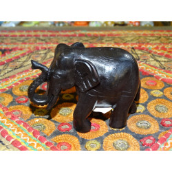 Incense Burner Resin black elephant