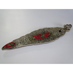 Incense holder in aluminum and red...