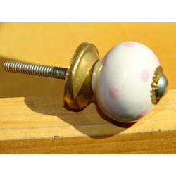             Small white dots pink handles