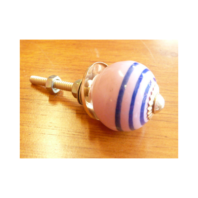 Mini knobs pink line dark-blue gold