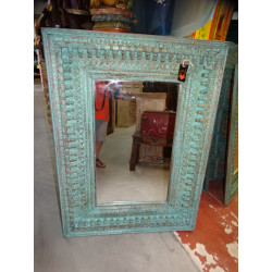 Large mirror carved and patinated in...