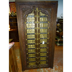 Old cabinet doors decorated with...