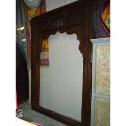 Large antique Indian arch with teak...