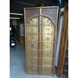 Doors one arched panel decorated with...