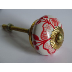             Drawer knobs with red drawn...