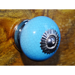 Handle blue round cracked effect 