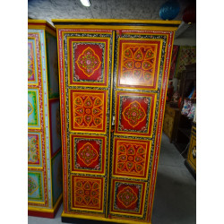 Large wardrobe in red color with...