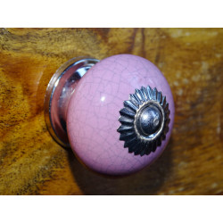 Handle pink round cracked effect