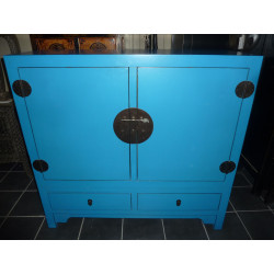             Armoire basse turquoise 2...