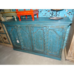 Large Indian sideboard turquoise with...