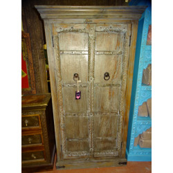 Old Indian bedroom wardrobe with 2...