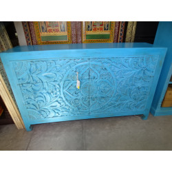             Large carved and turquoise...