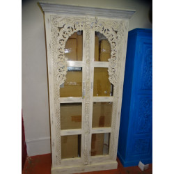             ibrary cabinet with white...