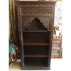             Arched rosewood bookcase...