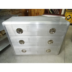 Large aviator chest of drawers with 3...