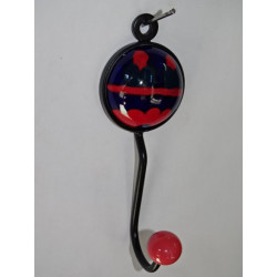             round coat hook in red and...