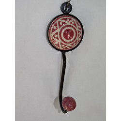 round coat hook with embossed...