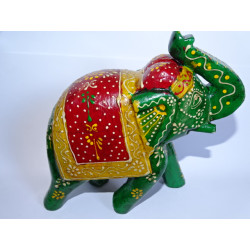 Blue Hand Painted Ceremonial Elephant...