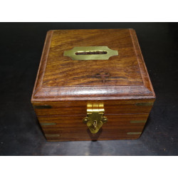 Piggy bank in solid rosewood and...