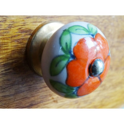            Ceramic cabinet knob poppy