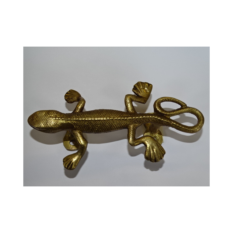 Manija de bronce salamandra de oro