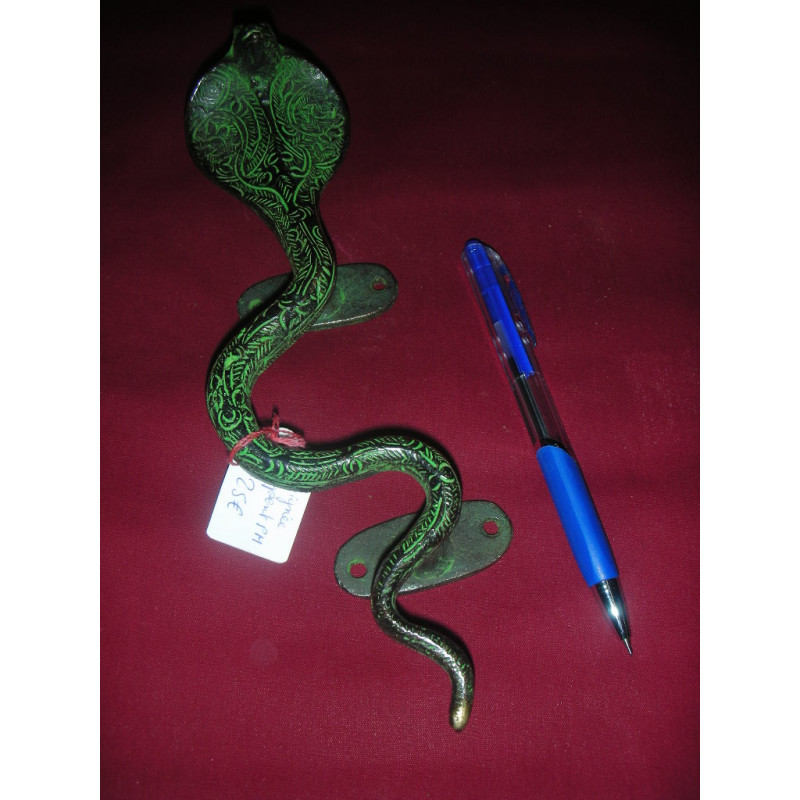 poignée en bronze cobra 30 cm