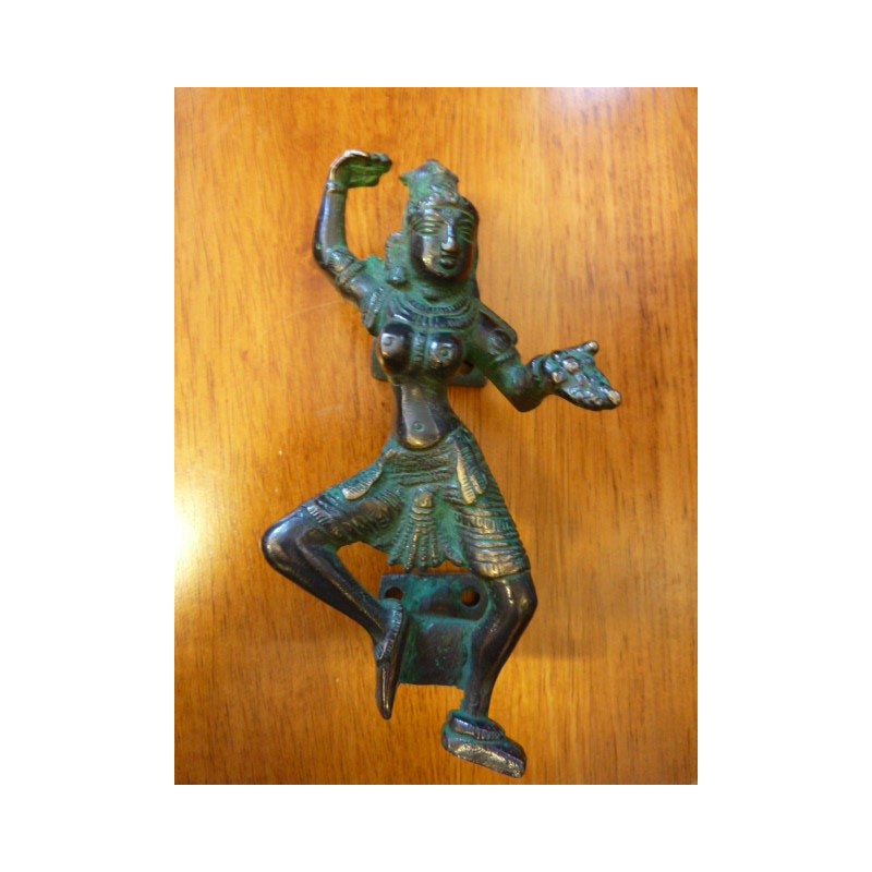 Manico in bronzo danseuse indiano verte