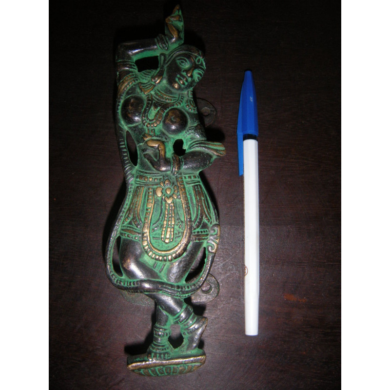 Manico in bronzo danseuse verde gauche