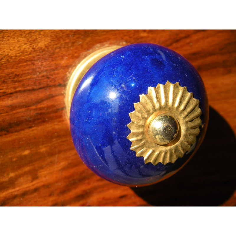 Porcelain knobs unis dark-blue